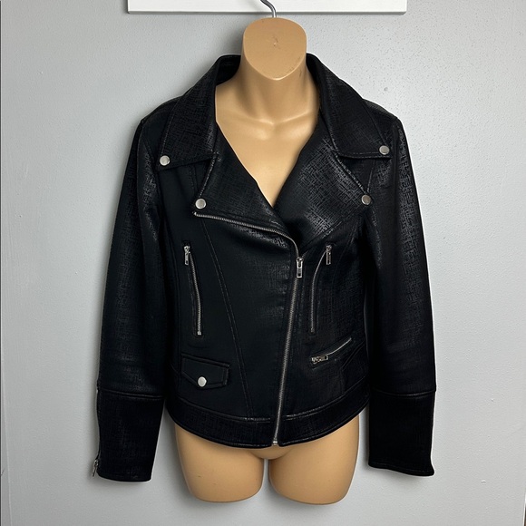 Shinestar Jackets & Blazers - Shinestar Black Textured Jacket Leather Look- Soft Fabric Feel